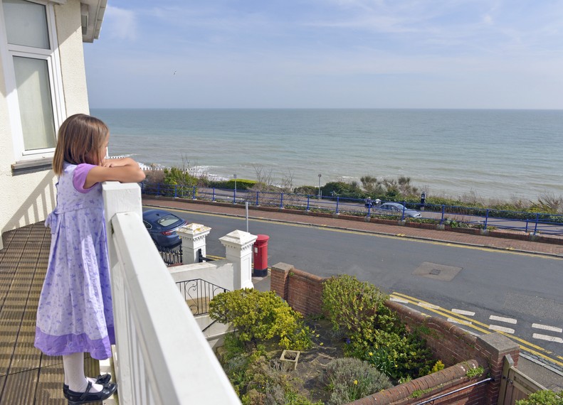 Sea views from this holiday accommodation in Eastbourne