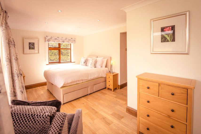 Master bedroom in South Downs cottage
