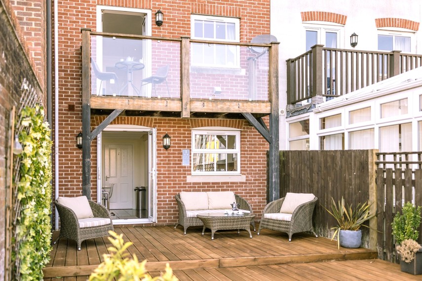 Private garden of Eastbourne holiday home