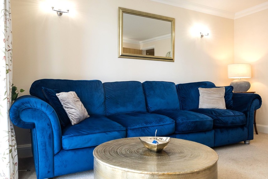 Lounge of harbour view holiday home