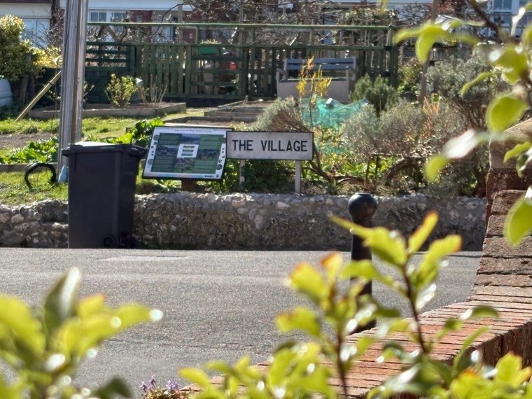 Set near allotments in Meads village