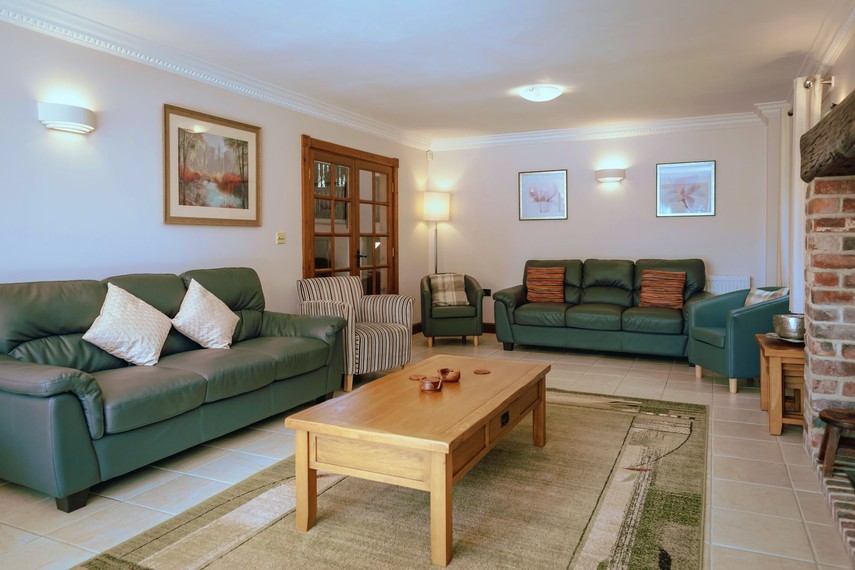 Lounge of self catering group accommodation in Eastbourne