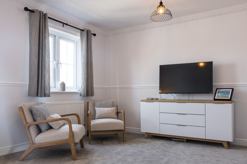Living area of Sovereign Harbour Airbnb