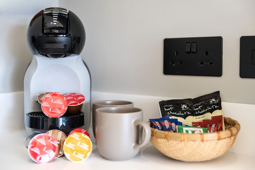 Self catering Sussex - coffee maker in Hikers Retreat