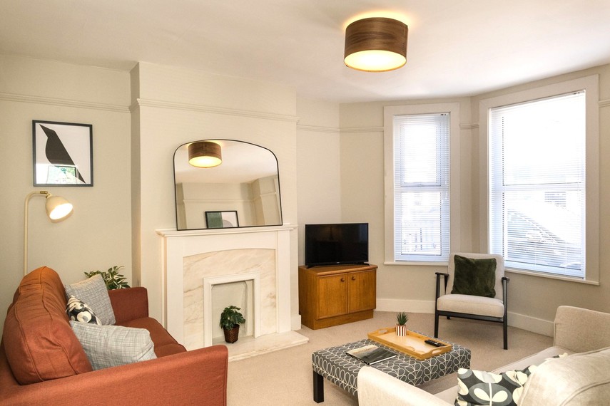 Lounge of UK airbnb in Eastbourne