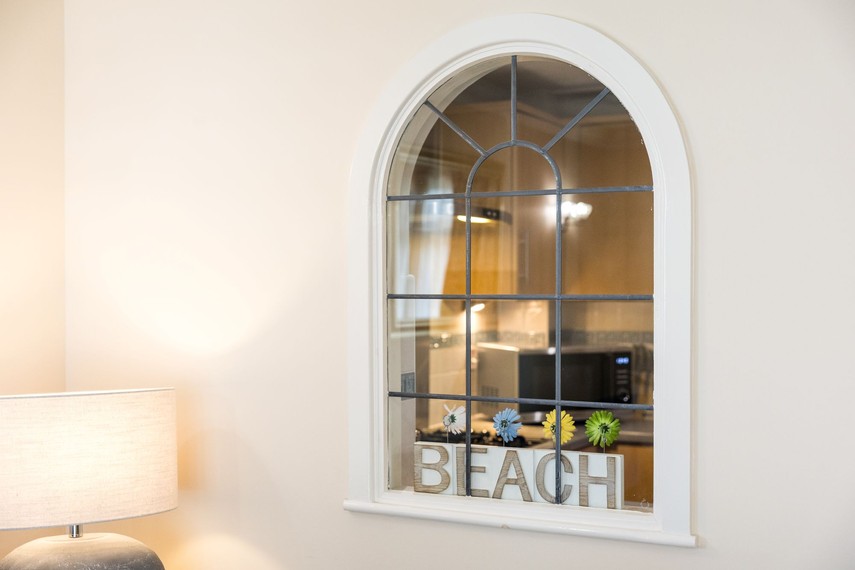 Lounge of harbour view holiday home