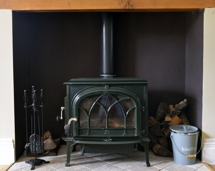 Lovely woodburning stove in South Downs cottages