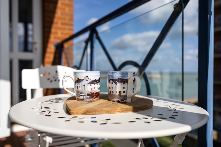 View from harbour view holiday home