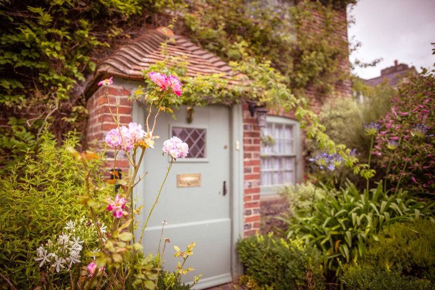 Front door of South Downs country cottage