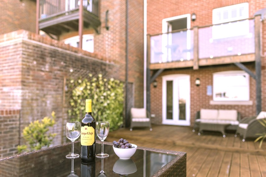 Private garden of Eastbourne holiday home